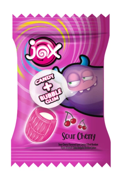 JOX Gum Bonbon Meyve Aromalı Sakız Dolgulu Bonbon Şeker (5 G X200 Adet) - 3