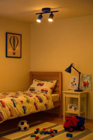 LEGACY Spoti 2'Li Mavi Renk (GÜN IŞIĞI) Modern Tasarım Cafe - Mutfak - Banyo Spot Ledli Sıralı Avize - Resim 5