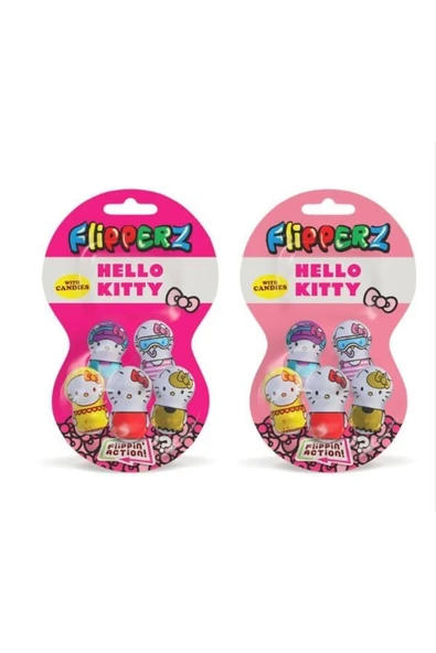 Hello Kitty Flipperz (HACI YATMAZ ŞEKERLEME) Lisanslı Oyuncaklı Şekerleme Avantaj Paket 2 Adet