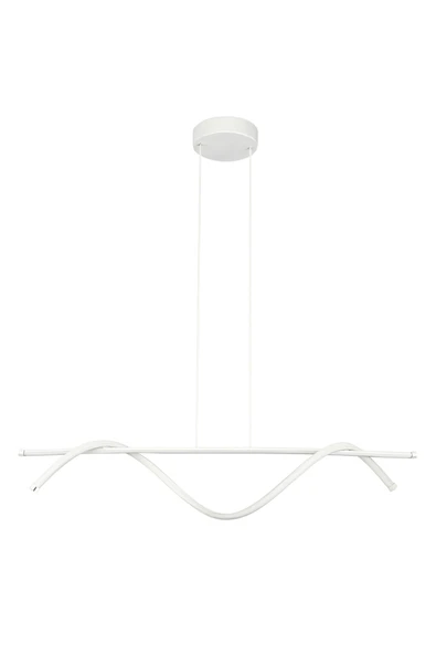 LEGACY Eclipse Beyaz Renk Modern Tasarım Beyaz Ledli Cafe - Mutfak - Salon 2 Li Led Avize - Resim 4