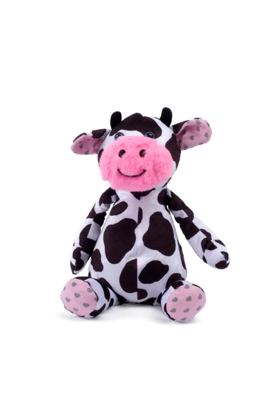 Peluş İnek Sevimli Yumuşak Uyku ve Oyun Arkadaşı Yastık Hediyelik Dekoratif Oyuncak - 4