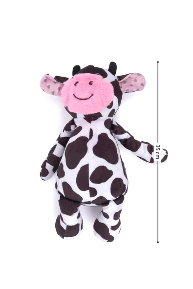 Peluş İnek Sevimli Yumuşak Uyku ve Oyun Arkadaşı Yastık Hediyelik Dekoratif Oyuncak - 2