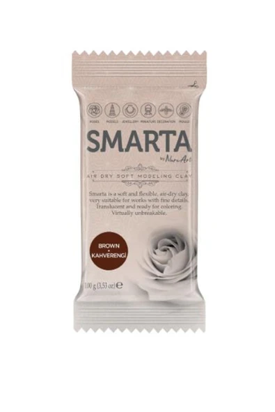Smarta Havayla Kuruyan Modelleme Hamuru Kahverengi 100 gr