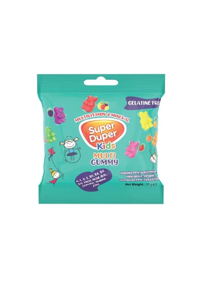 Durukan Şekerleme Super Duper Kids 20gr Vitaminli Jelibon - 20 Paket ürün görseli 1