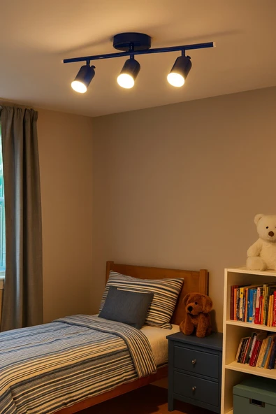 LEGACY Spoti 3'Lü Mavi Renk (GÜN IŞIĞI) Modern Tasarım Salon - Mutfak - Banyo Spot Ledli Sıralı Avize - Resim 3