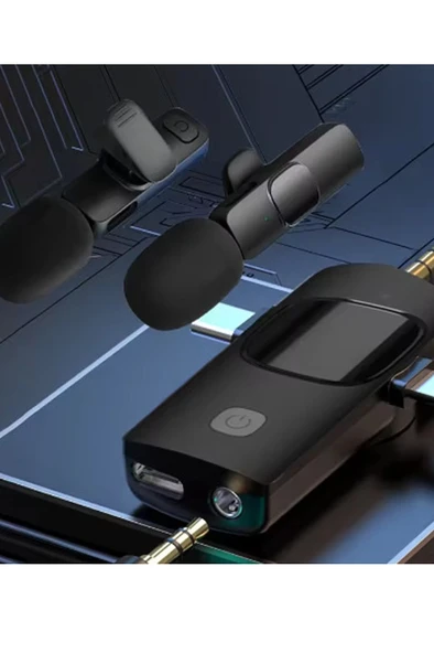 Yüksek Kalite Profesyonel 3 In 1 Kablosuz Taşınabilir Yaka Mikrofonu Youtube Facebook Tiktok - Resim 2