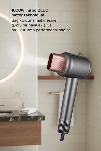 Sinbo SHD-1717 BLDC Saç Kurutma Makinesi-Koyu Gri - Resim 3
