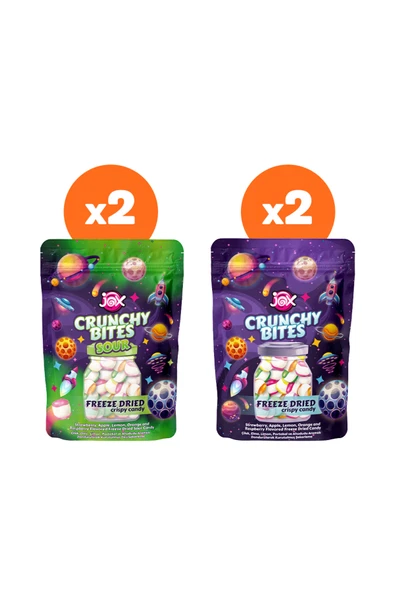 JOX Crunchy Bites Deneme Paketi – 2 Meyveli + 2 Ekşi ürün görseli 1