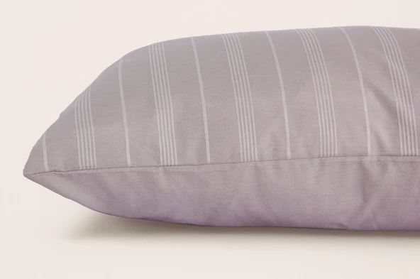 Sleeptown Keten Görünümlü Armürlü Pamuk Nevresim Takımı Gri-Bej / 160x220 Tek Kişilik-200x220 Çift Kişilik - 10