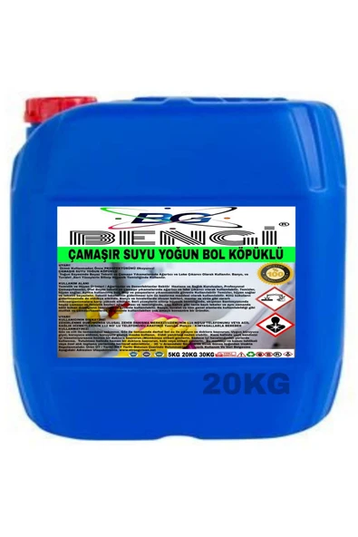 Çamaşır Suyu Yoğun Bol Köpüklü 20kg