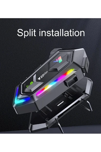 Y20 Max Motosiklet Bluetooth 5.3 Kask Intercom 2 Kişi 300 Metre Eşleşme Özellikli - Resim 3