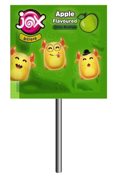JOX Flat Kabartmalı Yüz İfadeli Karışık Meyve ve Kola Aromalı Yassı Lolipop 6,2 gr x 150adet/1 Kutu - 4