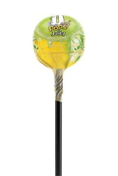 U POPS Juıcy; Meyve Sulu Limon-ahududu, Limon-elma, Limon-şeftali Aromalı Lolipop (19 GR X 24 ADET) - 3