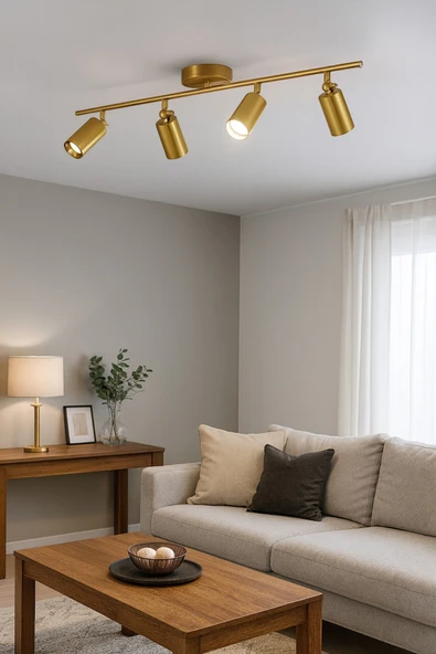 LEGACY Spoti 4'Lü Eskitme Renk (BEYAZ IŞIK) Modern Tasarım Salon - Mutfak - Banyo Spot Ledli Sıralı Avize ürün görseli