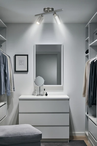 LEGACY Spoti 2'Li Gri Renk (BEYAZ IŞIK) Modern Tasarım Cafe - Mutfak - Banyo Spot Ledli Sıralı Avize - Resim 5