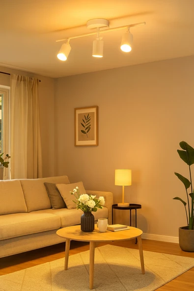 LEGACY Spoti 3'Lü Beyaz Renk (GÜN IŞIĞI) Modern Tasarım Salon - Mutfak - Banyo Spot Ledli Sıralı Avize - Resim 3