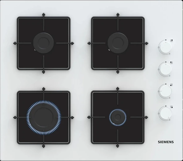 Siemens EO6C2PP30O iQ300 Gazlı Ocak 60 cm Sert cam, Beyaz