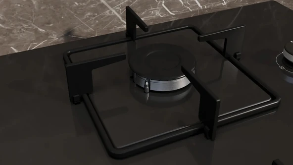 Siemens EO7C6PP30O iQ300 Gazlı Ocak 67 cm Sert cam, Siyah - Resim 5