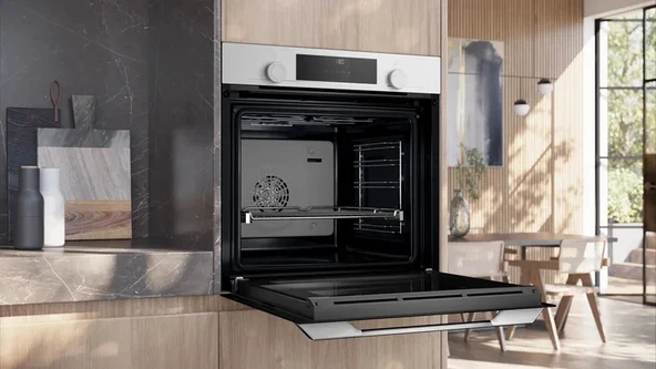 Siemens HU736AEV0T iQ300 Buhar Destekli Ankastre Fırın 60 x 60 cm Beyaz - Resim 5