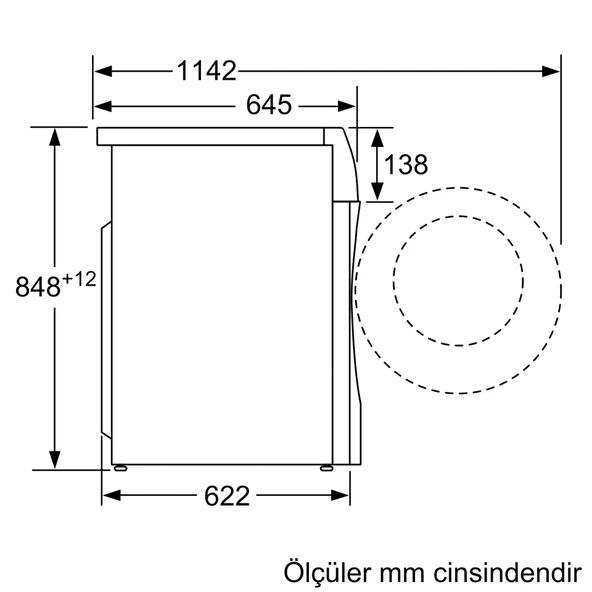 Siemens WN54C2A0TR iQ700 Kurutmalı Çamaşır Makinesi 10.5/6 kg 1400 dev./dak. - Resim 7