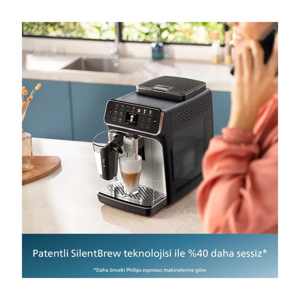 Philips LatteGo Tam Otomatik Espresso Makinesi, 12 Sıcak ve Soğuk İçecek, Silent Brew, EP4446/70 - Resim 12