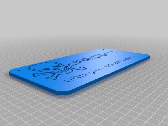 Uyarı Küçük Kız İşareti Plastik Aparat