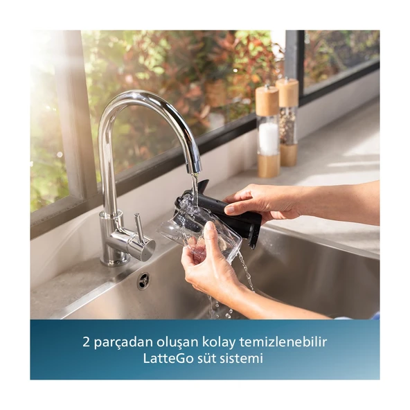 Philips LatteGo Tam Otomatik Espresso Makinesi, 12 Sıcak ve Soğuk İçecek, Silent Brew, EP4446/70 - Resim 11