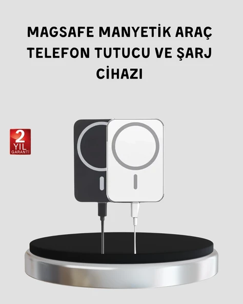 MagSafe Uyumlu Kablosuz Powerbank – Güçlü Mıknatıs, Hızlı Şarj, Kompakt Tasarım - 1