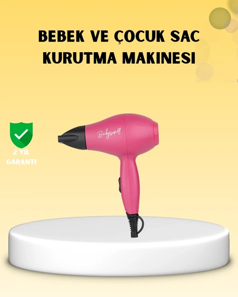Çocuklara Özel Mini Fön Makinesi – 500/1000W Güç – Düşük Gürültü - 1