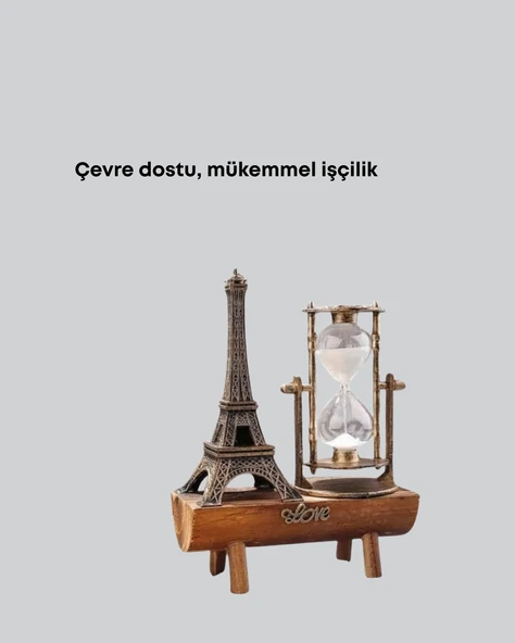 Dekoratif Kum Saati – Ahşap Malzeme, Hediyelik Masa Aksesuarı - 5