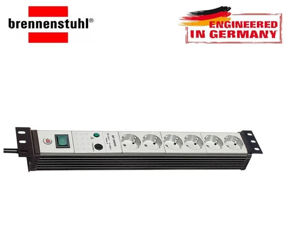Brennenstuhl Premium-Line 30.000 A 6 Soketli Akım Korumalı 3 Metre Kablolu Priz ürün görseli