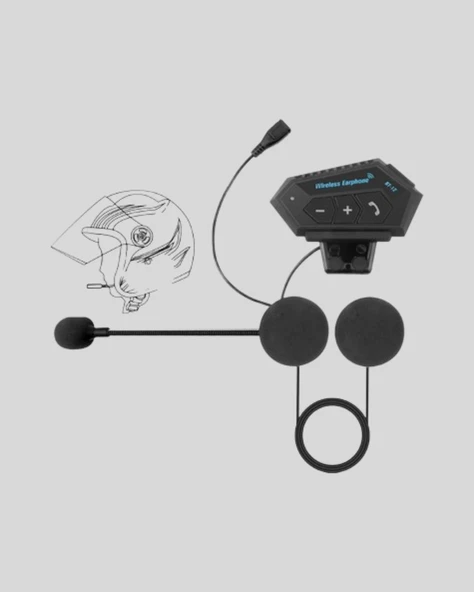 BT22 Kask Bluetooth Kulaklık 5.0 – Suya Dayanıklı, Gürültü Önleyici, Uzun Pil Ömürlü - 3