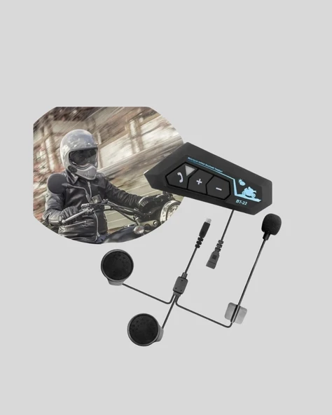 BT22 Kask Bluetooth Kulaklık 5.0 – Suya Dayanıklı, Gürültü Önleyici, Uzun Pil Ömürlü - 2