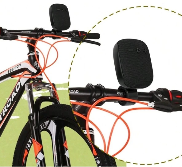 Xbyc 2727 Bluetooth Bağlantılı Hoparlör Su Geçirmez Şarjlı Bisiklet Motosiklet Hoparlörü Lacivert - Resim 4