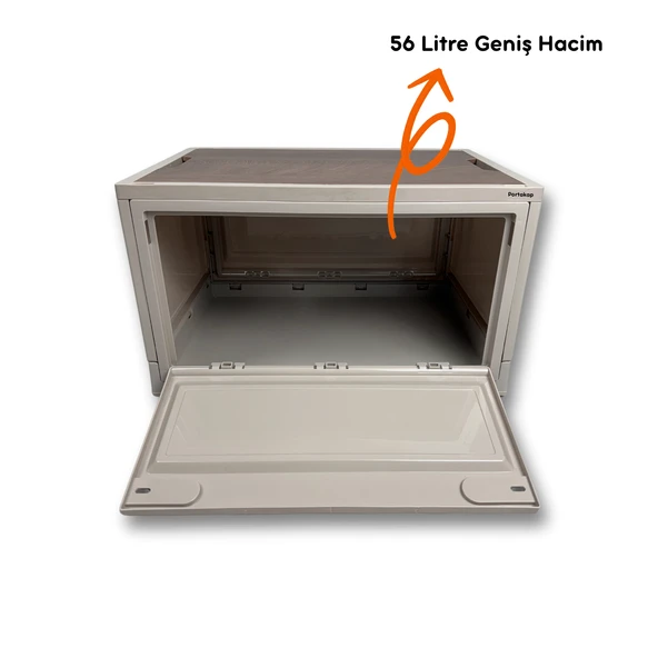 Plastik Katlanır Tek Kapaklı Piknik Kutusu 56 Litre - 4