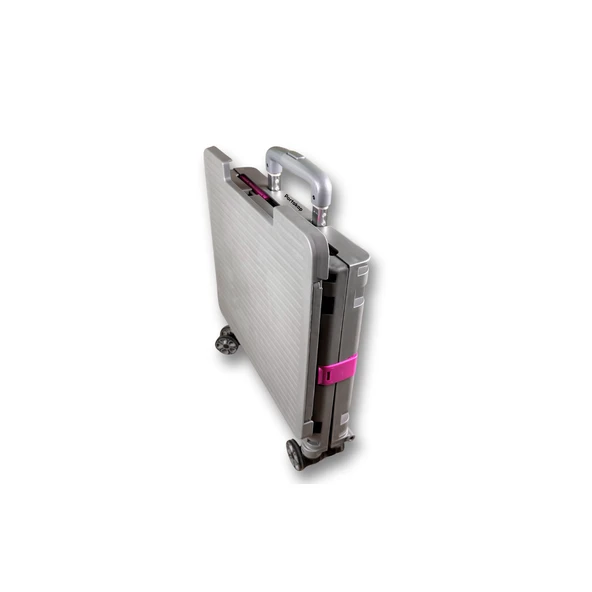 4 Tekerlekli, 55 Litre Gri Katlanır Alışveriş Arabası-GRİ - 3