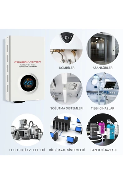 Powermaster 1000va Otomatik Voltaj Kombi Regülatörü Slım-1000 - Resim 6