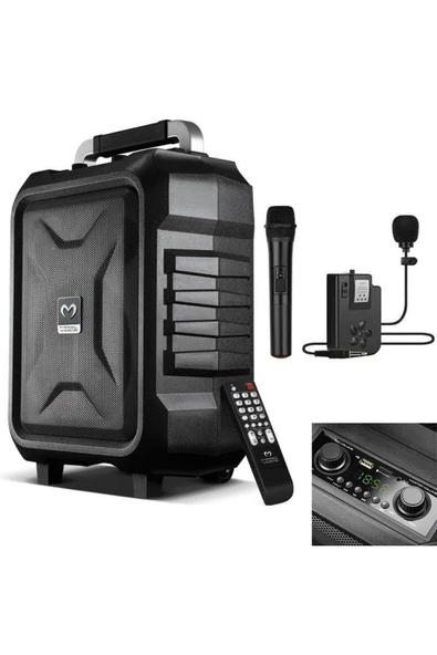 MagicVoice Taşınabilir Şarjlı Hoparlör Anfi Toplantı Ve Mevlüt Anfisi Mv-2015 - Resim 2