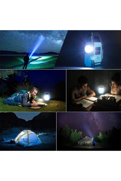 GARRA Solar Işıldak Fener Güneş Enerjili Ve Usb Şarj Lamba Kamp Güç Kaynağı - Resim 4