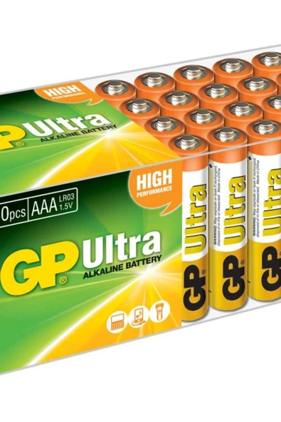 GP Batteries GP G-Tech LR03 AAA Boy Ultra Alkalin İnce Kalem Pil 40'lı Paket GP24AUT-2B40
