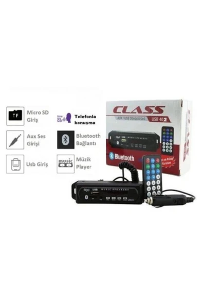 Aclass Çakmaklık Girişli Oto Teyp Dönüştürücü Bluetooth Aux-sd Kart Usb Çevirici Board Dıgıtal 12v - 4