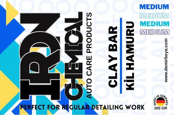 IRON Chemical Clay Bar-Kil – Araç Yüzeyi Temizliği İçin Orta Sertlikte Kil Hamuru | 200 GR - 4