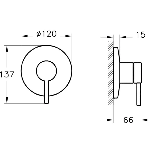 Artema Vitra Origin A4262134 Ankastre Duş Bataryası,fırçalı Nikel, Sıva Üstü - 2