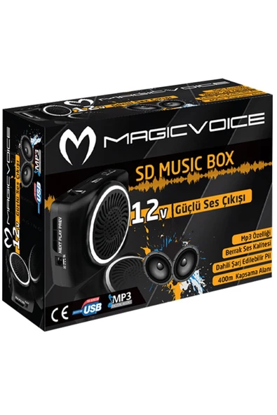 MagicVoice MV-17450 USB-SD Kart Girişli Şarjlı Mini Seyyar Rehber Anfisi - 3