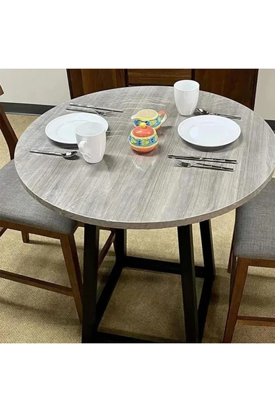 SUNUP Sn-24899 Pvc Şeffaf Yuvarlak Masa Örtüsü Su Geçirmez Alez Etkinlik Örtüsü 10 Adet 120cm - 2