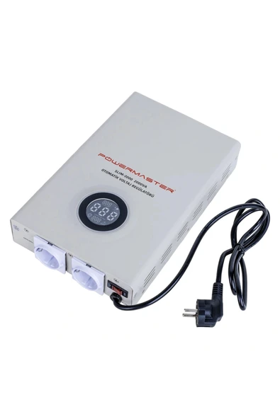 Powermaster SLIM-2000 OTOMATİK 1200 WATT 2000VA VOLTAJ REGÜLATÖRÜ (5047) ürün görseli