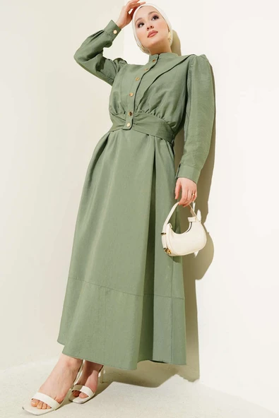 V Alerli Ceketli Jile İkili Takım Haki ürün görseli 1