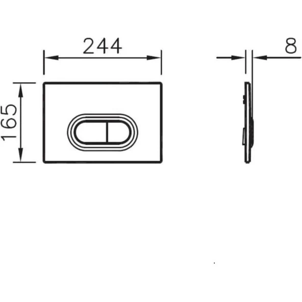 VitrA Mat Siyah 8 cm Gömme Rezervuar Seti 800-1896 - 5