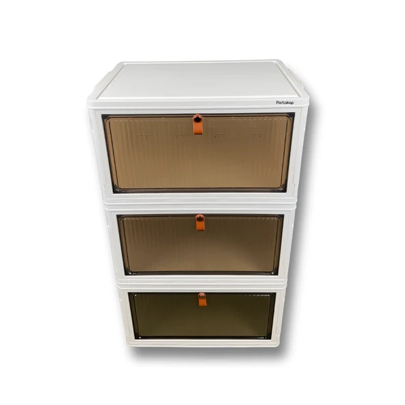 Plastik Katlanır Tek Kapaklı Saklama Kutusu - 4