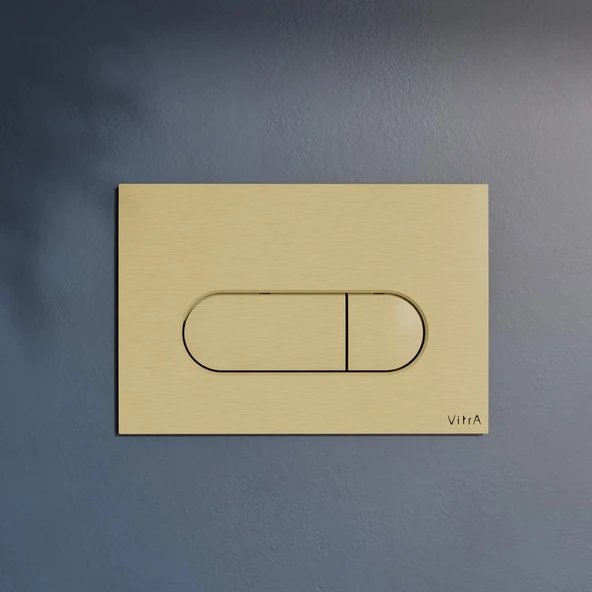 VitrA Root Round 740-2225 Kumanda Paneli, Fırçalı Altın - 2